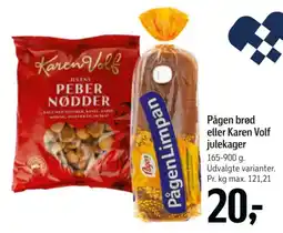 Føtex Pågen brød eller Karen Volf julekager tilbud