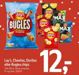 Føtex Lay's, Cheetos, Doritos eller Bugles chips tilbud