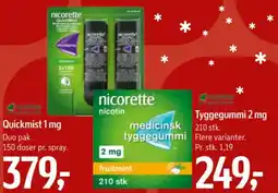 Føtex Nicorette Quickmist 1 mg tilbud