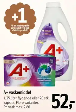 Føtex A+ vaskemiddel tilbud