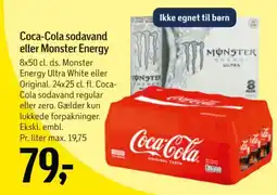 Føtex Coca-Cola sodavand eller Monster Energy tilbud