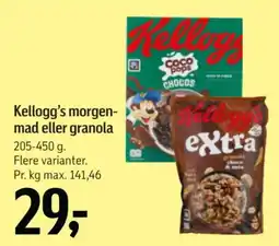 Føtex Kellogg's morgenmad eller granola tilbud