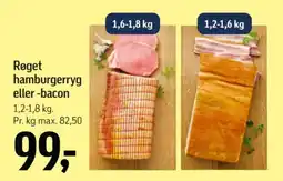 Føtex Røget hamburgerryg eller -bacon tilbud