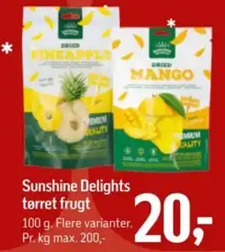 Føtex Sunshine Delights tørret frugt tilbud