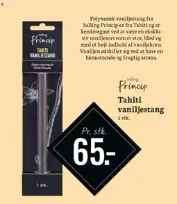 Bilka Princip Tahiti vaniljestang tilbud