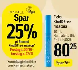 Føtex Rimmel Kind&Free mascara tilbud