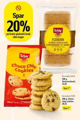 Føtex Schär choco chip cookies tilbud