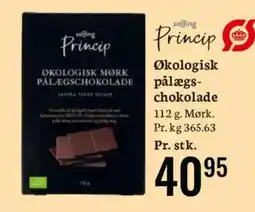 Bilka Princip Økologisk Mørk Pålægschokolade tilbud