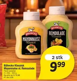 Fakta Tyskland Bähncke Klassisk Mayonnaise el. Remoulade tilbud
