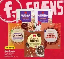 Fakta Tyskland Coop Granola tilbud