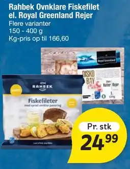 Fakta Tyskland Rahbek Ovnklare Fiskefilet el. Royal Greenland Rejer tilbud