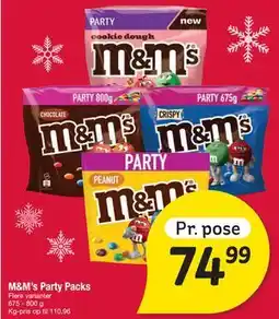 Fakta Tyskland M&M’s Party Packs tilbud