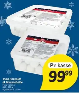 Fakta Tyskland Toms Snebolde el. Minisnebolde tilbud