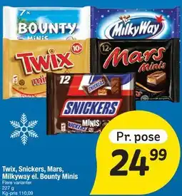 Fakta Tyskland Twix, Snickers, Mars, Milkyway el. Bounty Minis tilbud