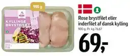 Føtex Rose brystfilet eller inderfilet af dansk kylling tilbud