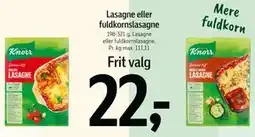 Føtex Lasagne eller fuldkornslasagne tilbud