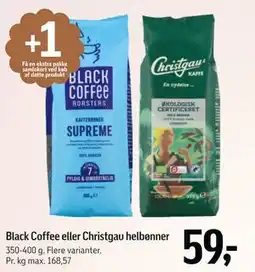 Føtex Black Coffee eller Christgau helbønner tilbud
