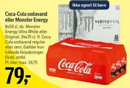 Føtex Coca-Cola sodavand eller Monster Energy tilbud