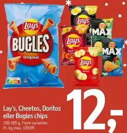 Føtex Lay’s, Cheetos, Doritos eller Bugles chips tilbud