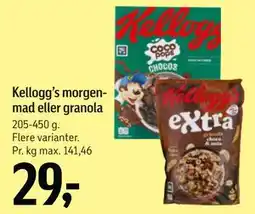 Føtex Kellogg’s morgenmad eller granola tilbud