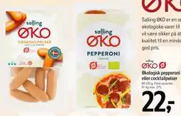 Føtex Økologisk pepperoni eller cocktailpølser tilbud