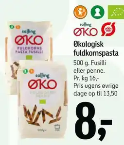 Føtex Økologisk fuldkornspasta tilbud