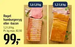 Føtex Røget hamburgerryg eller -bacon tilbud
