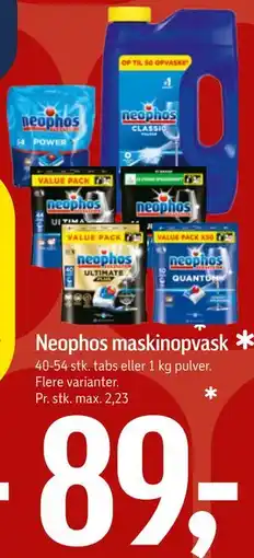 Føtex Neophos maskinopvask tilbud