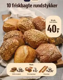 Føtex 10 friskbagte rundstykker tilbud