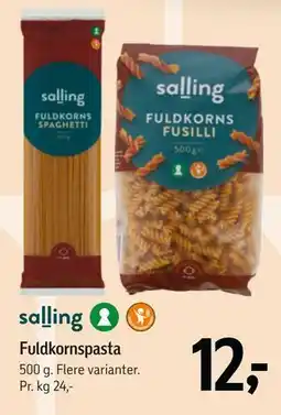 Føtex Fuldkornspasta tilbud