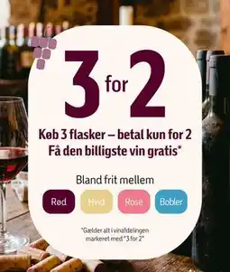 Føtex Køb 3 flasker – betal kun for 2 Få den billigste vin gratis tilbud
