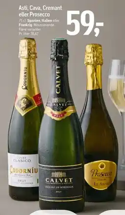 Føtex Asti, Cava, Cremant eller Prosecco tilbud