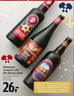 Føtex Grimbergen, Jacobsen, Leffe eller Skovlyst juleøl tilbud