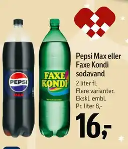 Føtex Pepsi Max eller Faxe Kondi sodavand tilbud