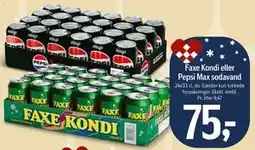 Føtex Faxe Kondi eller Pepsi Max sodavand tilbud