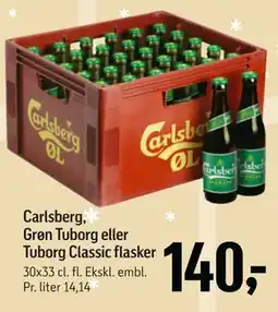 Føtex Carlsberg, Grøn Tuborg eller Tuborg Classic flasker tilbud