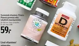 Føtex Yummylab vitaminer, Fitness Pharma gummies eller Lekaform maxi/gummies tilbud