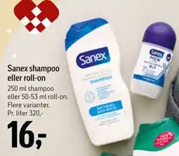 Føtex Sanex shampoo eller roll-on tilbud