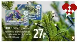 Føtex 80 LED batteri lyskæde tilbud