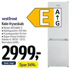 Føtex Køle-fryseskab tilbud