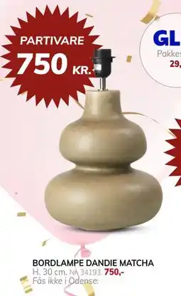 Daells Bolighus BORDLAMPE DANDIE MATCHA tilbud