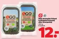 Netto ØGO økologisk friland kyllingeleverpostej eller leverpostej tilbud