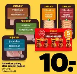 Netto Pålækker pålæg eller salami-hapser tilbud