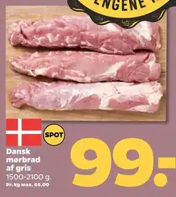 Netto Dansk mørbrad af gris tilbud