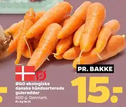 Netto ØGO økologiske danske håndsorterede gulerødder tilbud