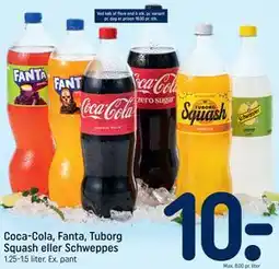REMA 1000 Coca-Cola, Fanta, Tuborg Squash eller Schweppes tilbud
