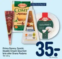 REMA 1000 Prima Donna, Comté, Double Cream Gourmet brie eller Grana Padano tilbud