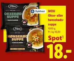 Lidl MOU Okse- eller hønsekødssuppe tilbud