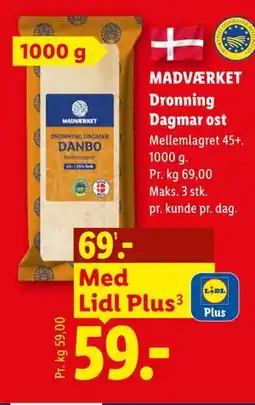 Lidl MADVÆRKET Dronning Dagmar ost tilbud