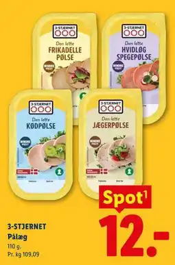 Lidl 3-STJERNET Pålæg tilbud